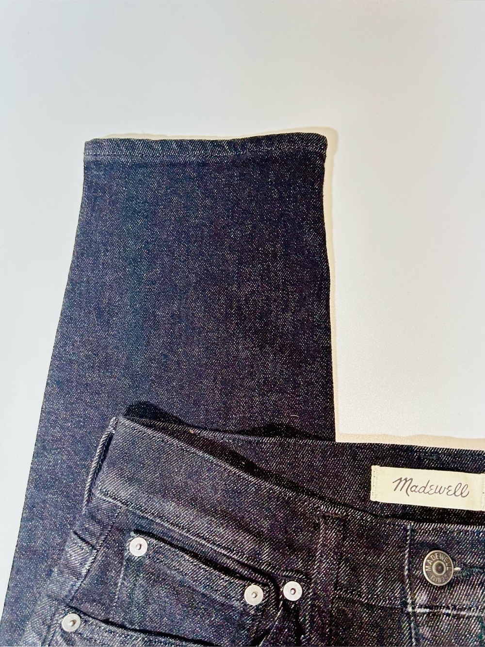 Madewell jeans The Mom jeans High rise black stretchy women size 25 - Picture 6 of 10
